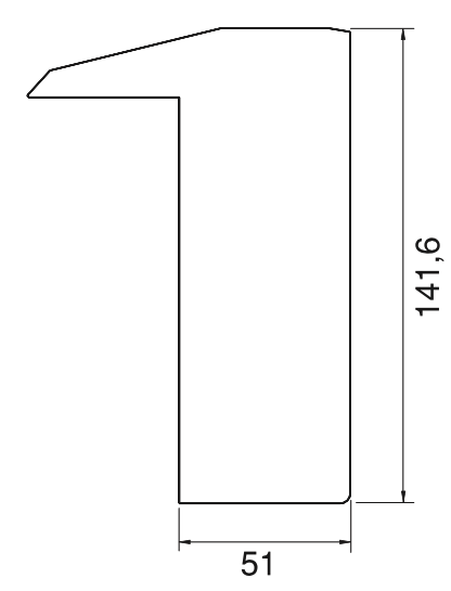 Cache de finition latéral - garde corps terrasse RAIL CONTRE DALLE U.FX50